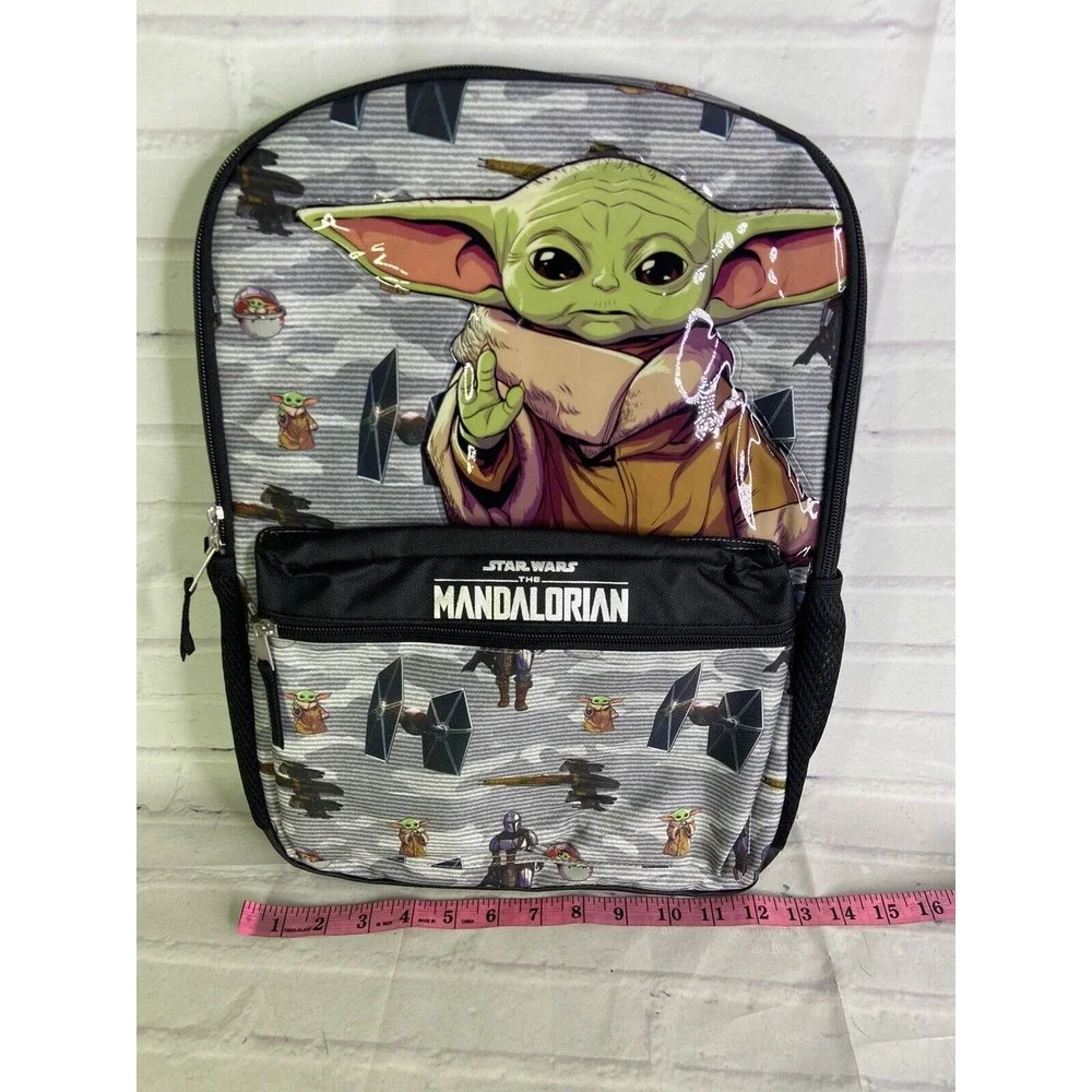 Disney Star Wars Mandalorian The Child Grogu School Backpack Bag Tech Sleeve NEW